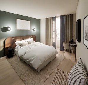 Kamar Double Comfort, pemandangan pelabuhan | Brankas, tirai kedap cahaya, kedap suara, dan tempat tidur bayi gratis