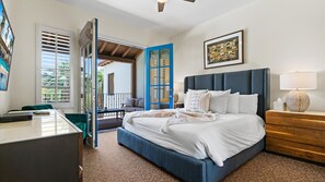 2 bedrooms, desk, iron/ironing board, travel cot