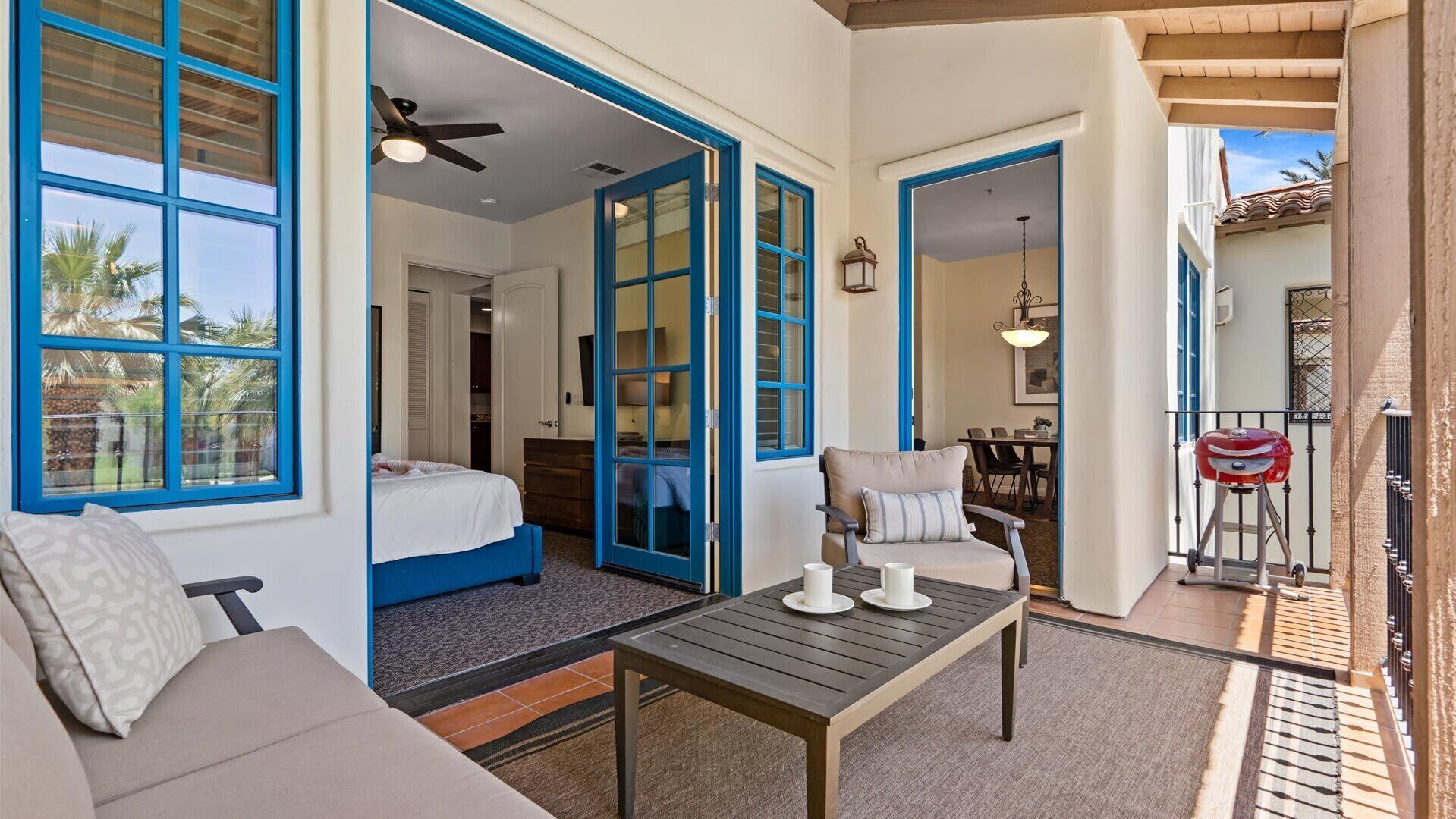 2 bedrooms, desk, iron/ironing board, travel cot