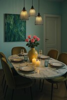 Deluxe Apartment, Non Smoking, City View | In-room dining