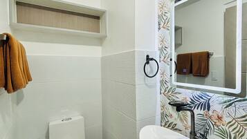 Appartamento, 1 camera da letto, accessibile ai disabili, balcone | Bagno