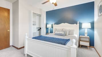 4 bedrooms, travel crib, free WiFi, bed sheets