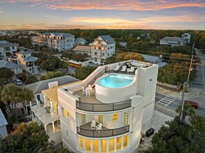 A heated pool