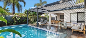 Beachside Family Oasis w/ Private Pool & BBQ