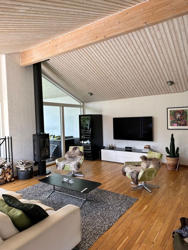 Smart-TV, Kamin, DVD-Player, Tischtennisplatte