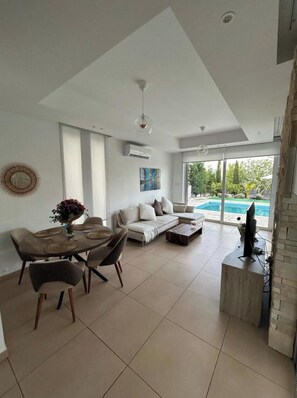 Villa, 2 Bedrooms, Accessible, Smoking | Living room - Aqua Luxe Ayia Napa Protaras Villa With Sea View (Paralimni)