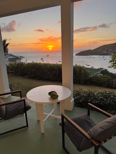 A Bequia traditional island hillside house overlooking beautiful Admiralty Bay