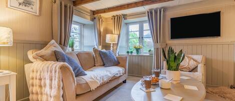 Télévision, cheminée