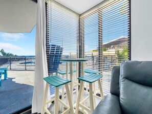 Apartamento, 1 cama de matrimonio grande con sofá cama (Sunbird 111W) | Terraza o patio