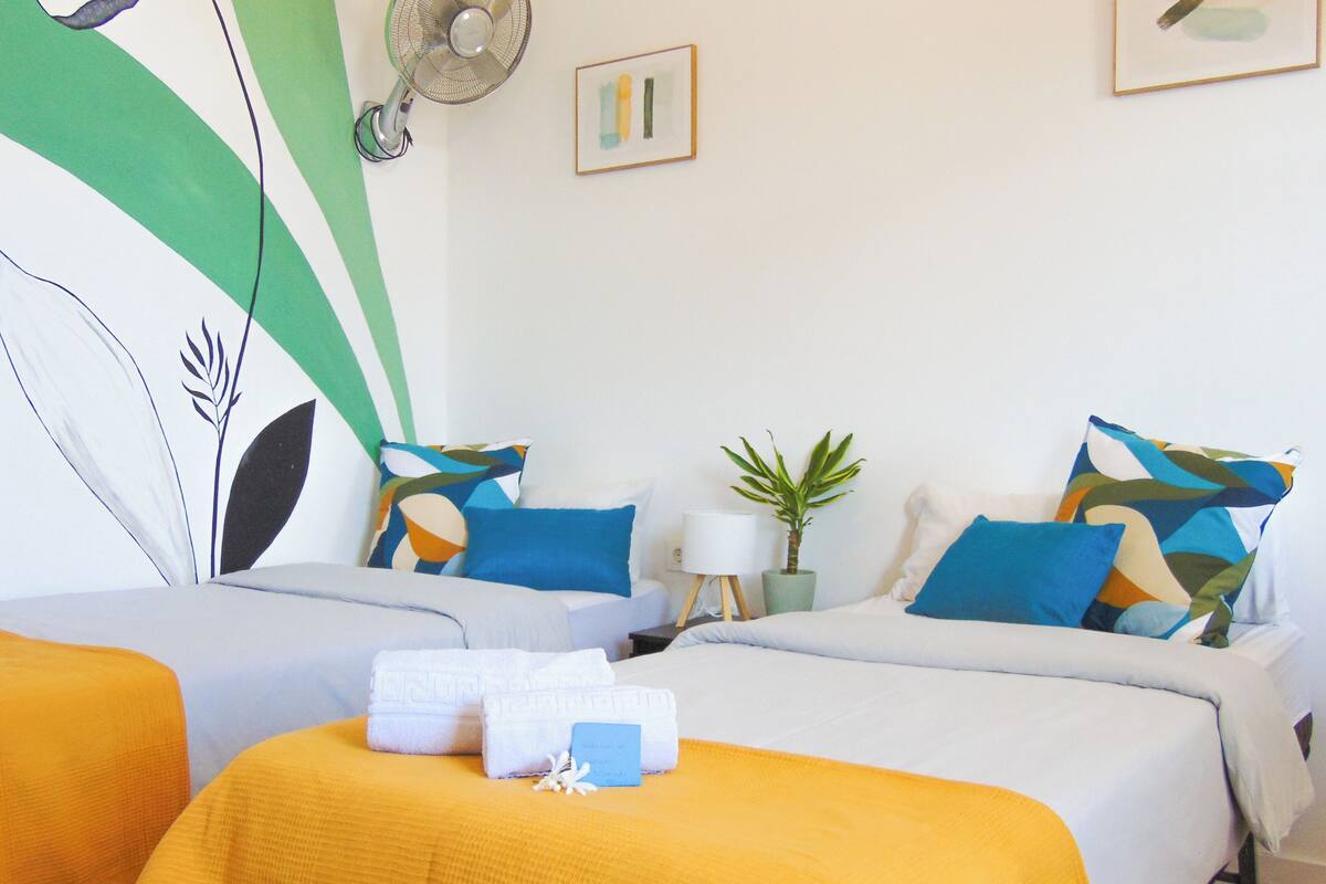 Comfort-Zweibettzimmer | Verdunkelungsvorhänge, Bügeleisen/Bügelbrett, kostenloses WLAN