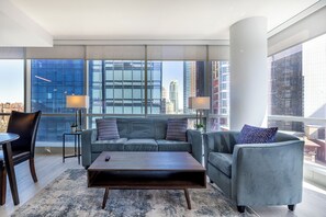 Apartment, 2 Bedrooms, Kitchen | Living area | TV