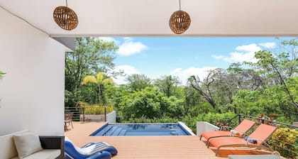 Villa with Minimalist Design & Scenic Deck with Private Infinity Pool and Jungle Views