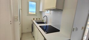 Fridge, microwave, coffee/tea maker