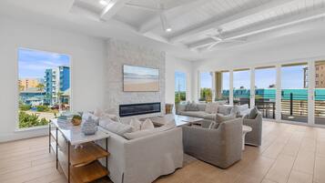 House, Multiple Beds (Sea View Play) | Living area | TV