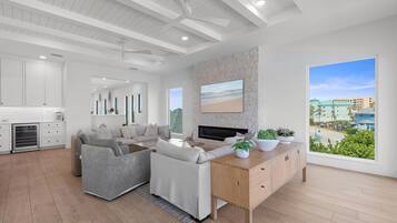 House, Multiple Beds (Sea View Play) | Living area | TV