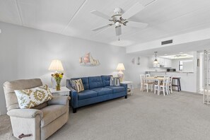 Condo, 1 King Bed with Sofa bed (Ocean Terrace Club 706) | Living area | TV - Ocean Terrace Club 706 (Port Orange)