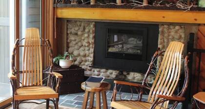 Maine lake view home with water access