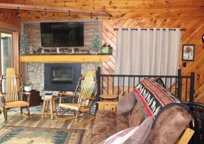 Living area -  Maine lake view home with water access (Standish)
