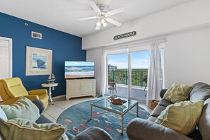 Condo, Multiple Beds (Oceanwalk 6-505) | Living area | TV