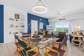 Condo, Multiple Beds (Oceanwalk 6-505) | Living area | TV