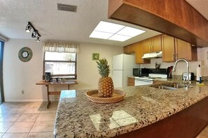 Condo, 1 King Bed (Sea Club #6 - Footprints in the Sand) | Private kitchen | Oven, toaster