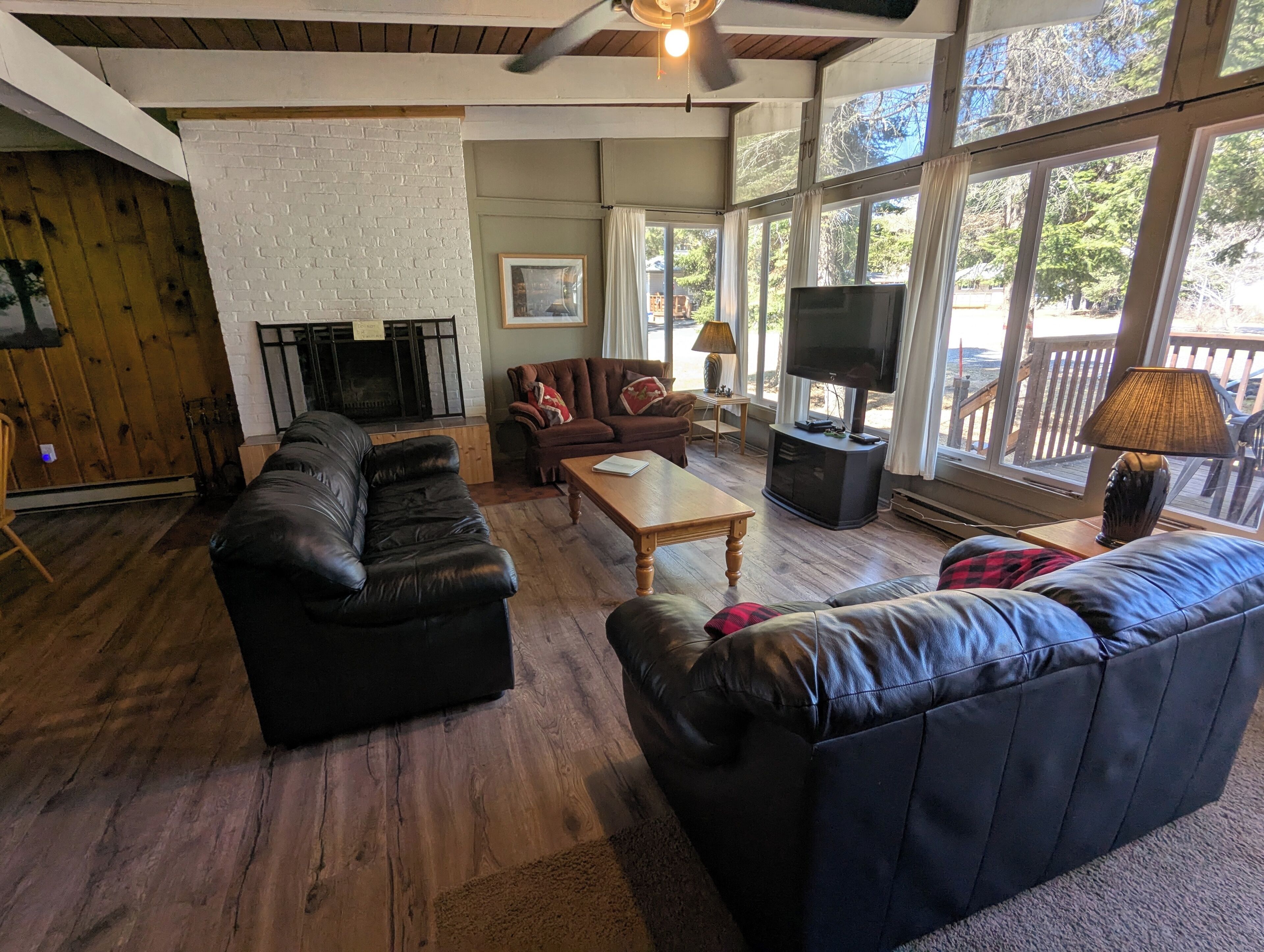 TV, fireplace, DVD player, books