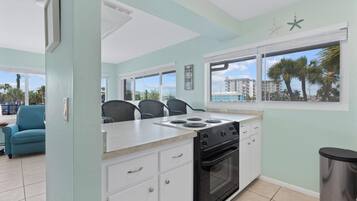 Condo, 1 King Bed with Sofa bed (Crescent Shore 201) | Private kitchen | Oven, toaster