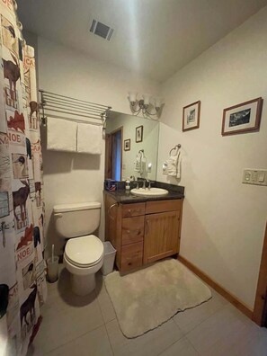 Douche, serviettes fournies