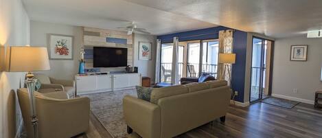 Appart'hÎtel, plusieurs lits (Sea Club #44 - Coral Reef Retreat) | Coin séjour