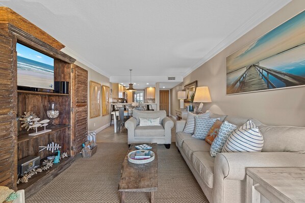 Condo, 1 King Bed with Sofa bed (Point East 314) | Living area - Point East 314 (New Smyrna Beach)