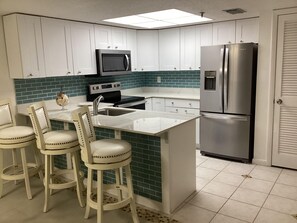 Condo, 2 Queen Beds (Sea Club #404 - Sunrise Vista) | Private kitchen | Oven, toaster