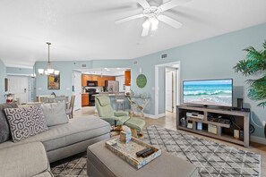 Condo, Multiple Beds (Oceanwalk 12-402) | Living area - Oceanwalk 12-402 (New Smyrna Beach)