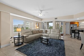 Condo, Multiple Beds (Oceanwalk 13-301) | Living area | TV - Oceanwalk 13-301 (New Smyrna Beach)
