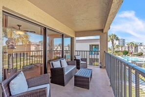 Condo, 1 King Bed with Sofa bed (Sea Club #18 - Floridays) | Terrace/patio - Sea Club #18 - Floridays (Indian Shores)