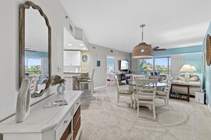 Condo, Multiple Beds (Oceanwalk 15-202) | Living area | TV - Oceanwalk 15-202 (New Smyrna Beach)