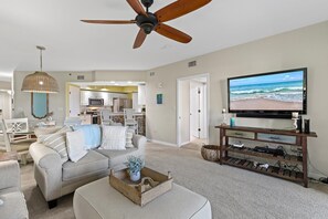 Condo, Multiple Beds (Oceanwalk 15-202) | Living area | TV