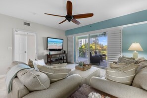 Condo, Multiple Beds (Oceanwalk 15-202) | Living area | TV