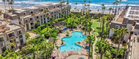 Piscine extérieure, piscine chauffée