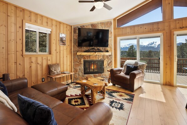 Smart TV, fireplace, video games