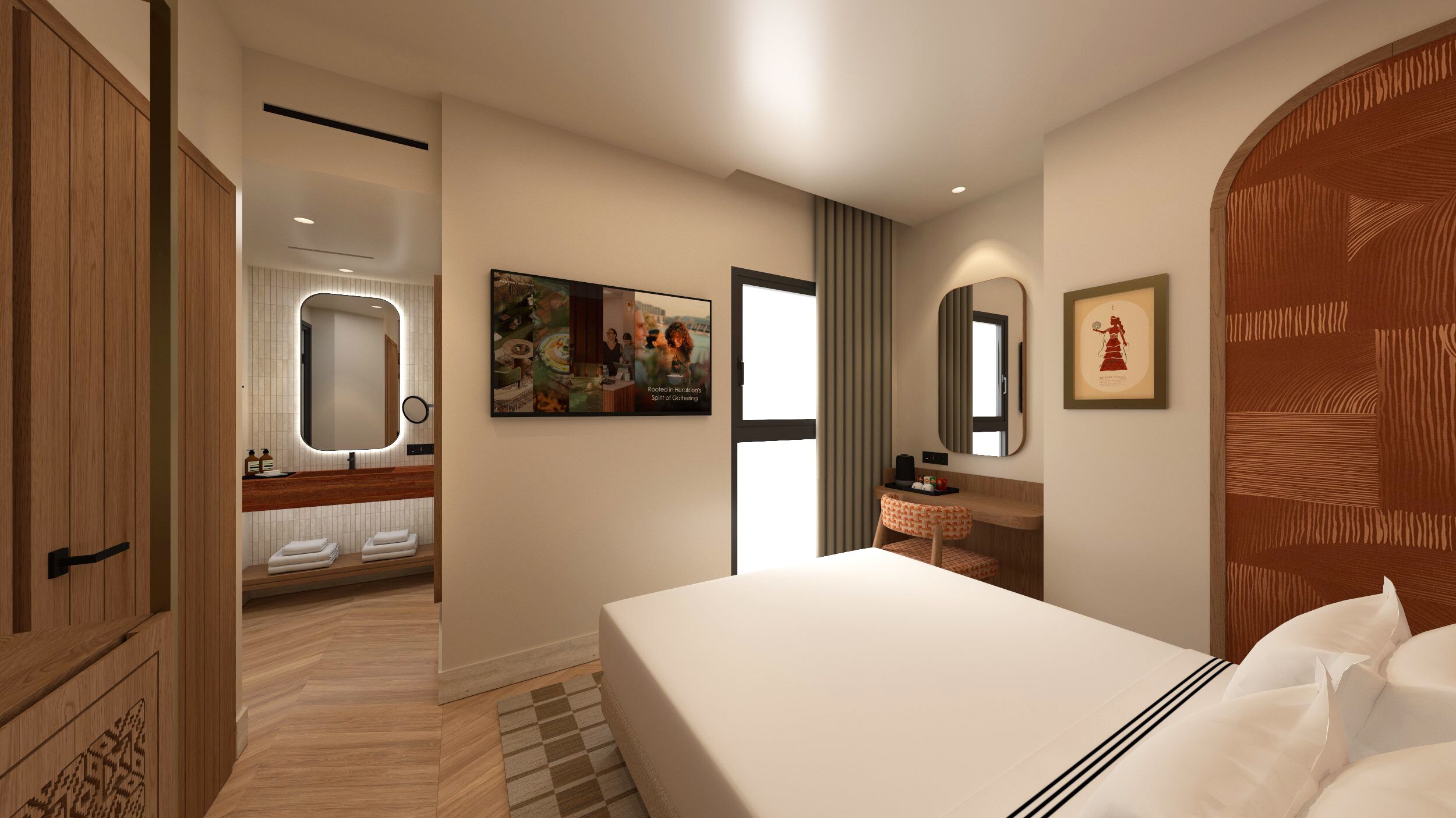 Chambre supérieure, 1 très grand lit, balcon