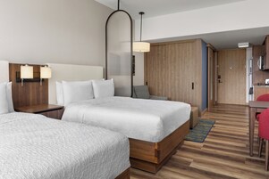 Studio Suite, 2 Double Beds, Kitchen | In-room safe, desk, laptop workspace, blackout drapes