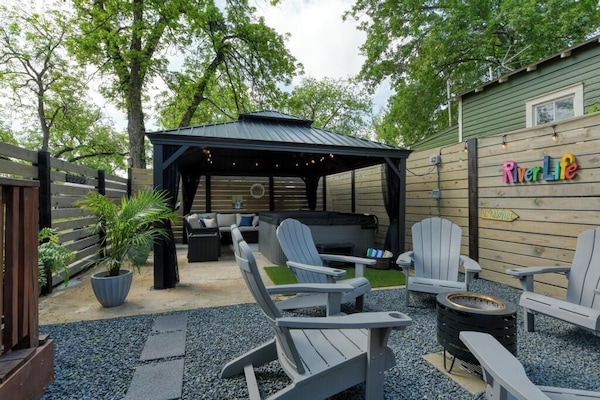 Wide open spaces with privacy offers plenty of room for conversation and relaxation.