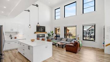 TV connectée, cheminée, jeux vidéo, chaîne hi-fi