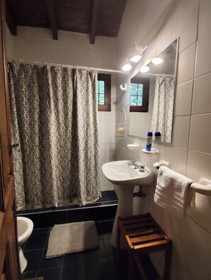 Shower, hair dryer, towels, soap - La Chacrita, Rural House in Chacras de Coria, Mendoza- Wine Route (Chacras de Coria)