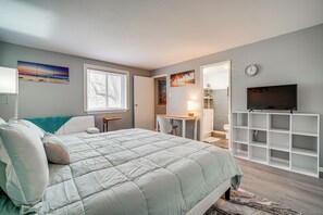 2 chambres, bureau, accès Internet, draps fournis