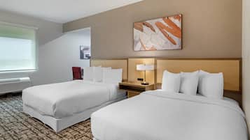 Standard Room, 2 Queen Beds, Accessible, Kitchenette | Desk, laptop workspace, free cribs/infant beds, free WiFi