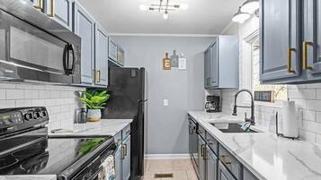 Microwave, oven, stovetop, dishwasher