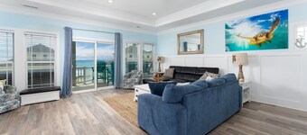 Luxurious Oceanfront B home w/pool, elevator, 6BR, steps to the sand and surf