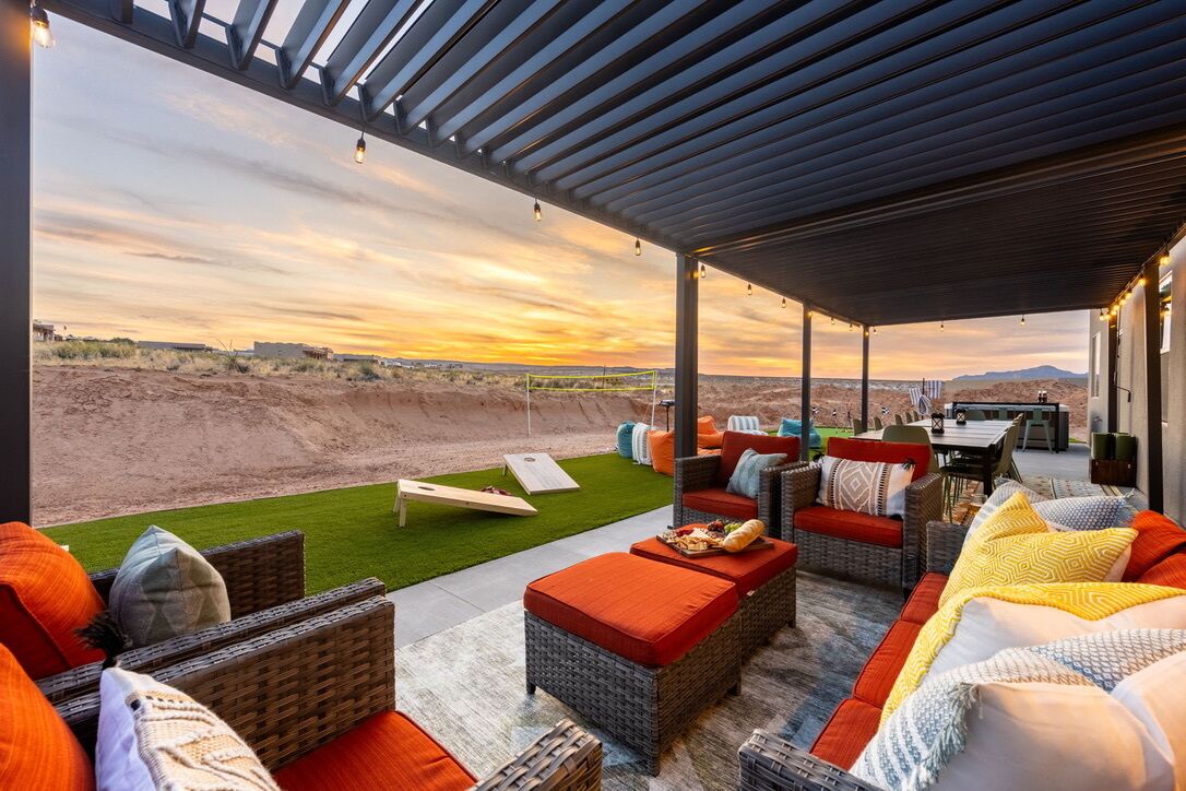 屋外ダイニングエリア