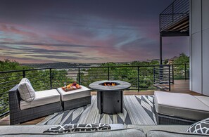 Terrace/patio - NEW LISTING! Stunning Lakehouse with Views, Hot Tub & Game Room! (Lago Vista)